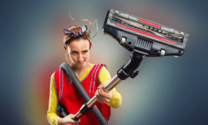 What sound does a vacuum cleaner make