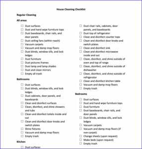 How to Clean House Like a Professional Checklist