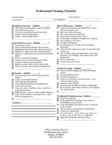 How to Professionally Clean a House Checklist