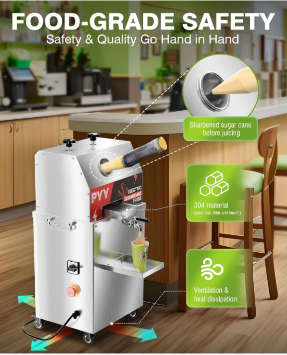 pyy commercial electric sugar cane juicer machine reviews