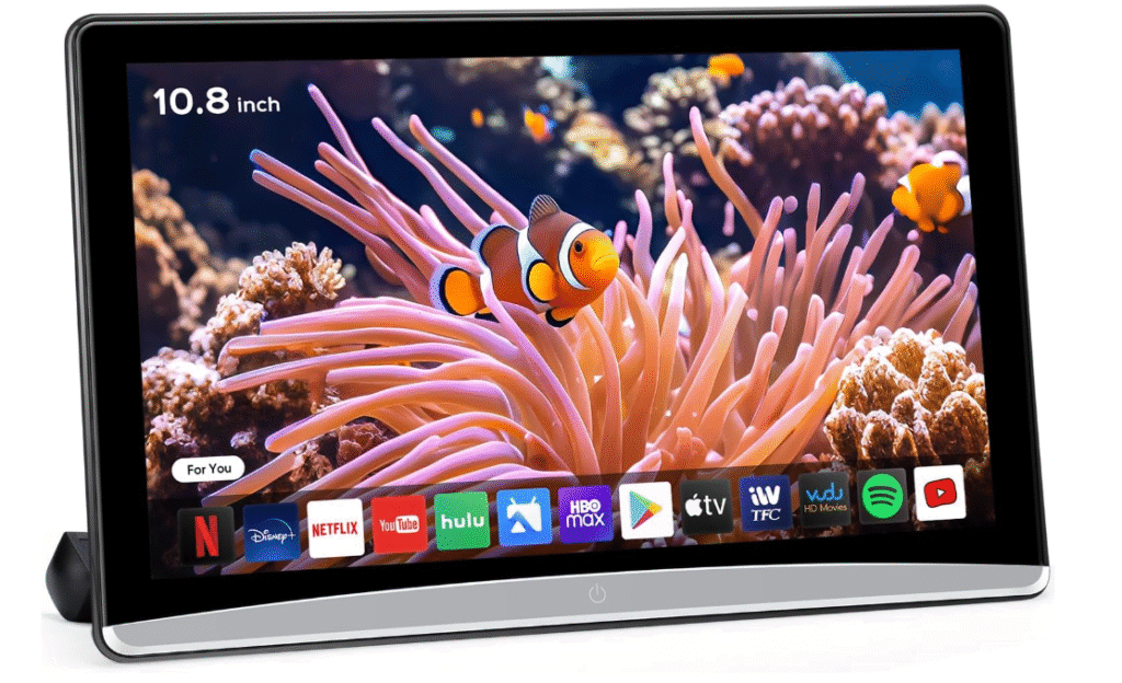 10.8inch android portable car tv headrest monitor tablet review