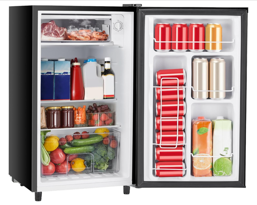 sweetcrispy 3.2 cu ft mini fridge with freezer small refrigerator review
