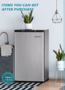 euhomy mini fridge with freezer 3.2 cu ft mini refrigerator review