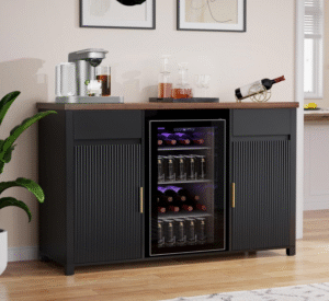 GDLF Large Coffee Bar Cabinet with Fridge Space review